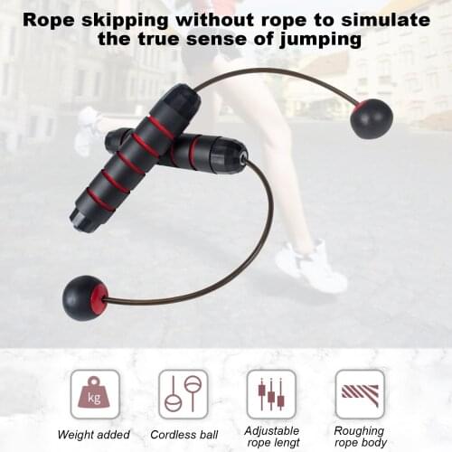 Child Adult Counting Skipping Rope Speed Jump Rope Workout Training Gear Adjustable Ropeless Rope Home Gym Fitness Equipment