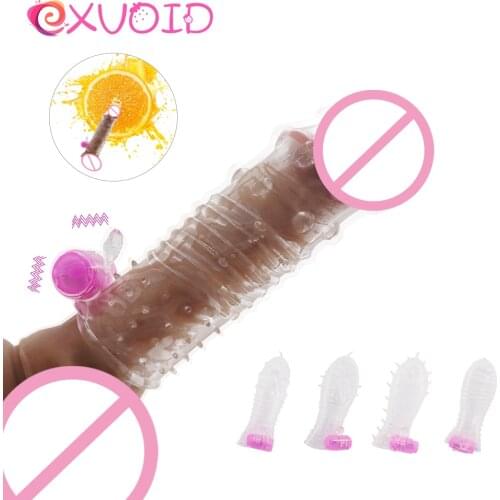 EXVOID Vibrating Cock Ring Penis Extender Enlarger G-spot Massager Clitoris Stimulate Penis Ring Vibrator Vagina Stimulate