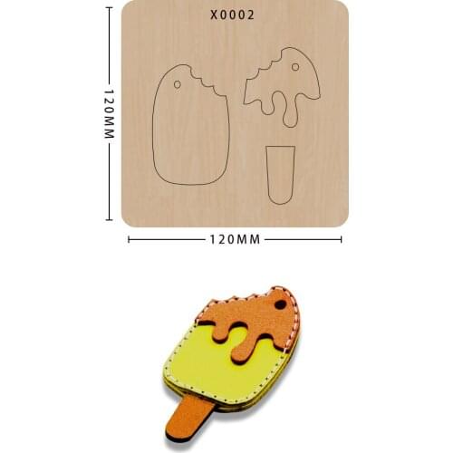 Scrapbooking cutting die Leather Tools Keychain Pendant Pendant Ice Cream Shaped Cutter Mould Suitable for big shot machines