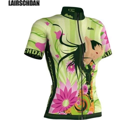 LairschDan Women Bike Cycling Jersey Breathable Cycling Clothing New Bicycle Short Sleeve MTB Jersey Shirt uniforme de ciclismo