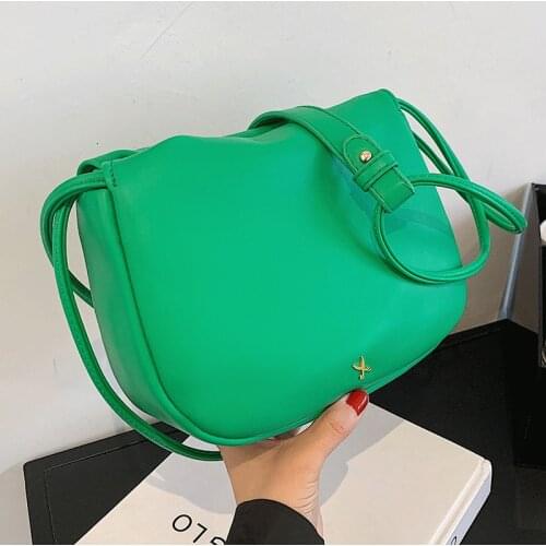 Women Leather Handbags Vintage Woman Bags Ladies Sac Simple Crossbody Bags for Women Solid Shoulder Bag 2021 Hand Bag Women New