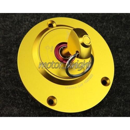 Gold CNC Key Gas Fuel Tank Cap For Suzuki GSX-R 1000 GSXR 600 750 HAYABUSA 1300