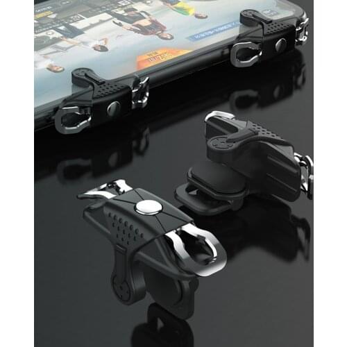 1 Pair Mobile Phone Gaming Alloy Joystick Trigger Fire Button Controller PUBG Gamepad Aim Key Shooter Handle For iPhone Samsung