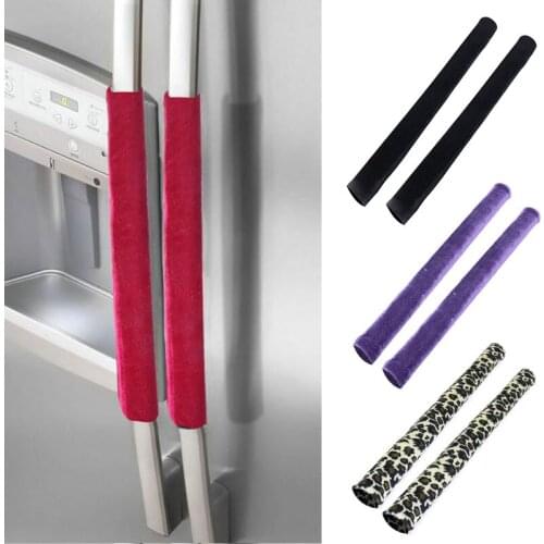 1pair Protective Cover for Refrigerator Door Handle Soft Kitchen Fridge Handle Covers for Drips Smudges