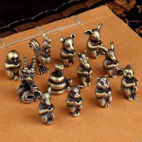 1Pc Chinese Zodiac Animal Incense Stick Holder Meditation Censer Stand Decoration Home Decoration Accessories Metal Crafts