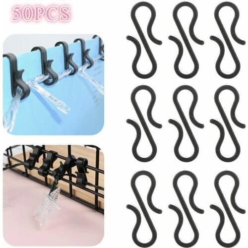 50pcs Gutter Hooks Heavy Duty Clips Rope Buckle Camping Tools New Year Party Lights Decoration Clip Outside Gutter Hook