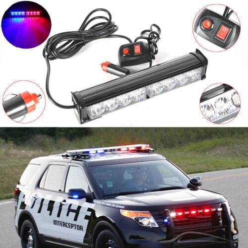 8 LED Strobe Light Car Police Lights 7 Mod Flash Emergency Warning Car Light LED Strobe Dash Flasher For Bicycle Police