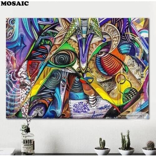 Mosaic 5D DIY Diamond Painting Cross Stitch Abstract eyes Needlework Square Diamond Embroidery Home Decoration Mosaic Kits B1