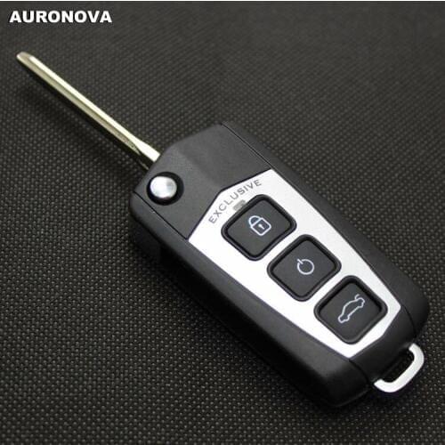 AURONOVA New Upgrade Flip Folding Key Shell for Toyota Camry 3 Buttons Remote Car Key Case