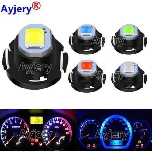 AYJERY 10pcs T4.7 LED 5050 SMD Led Bulb T3 T4.2 Indicator Light Bulb Car Dashboard Warning Indicator Light Instrument Lamp 12V