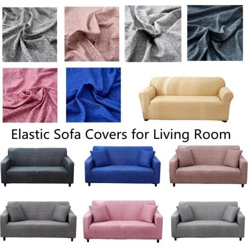 Spandex Sofa Covers for Living Room Elastic Tight Wrap All-inclusive Sectional Couch Cover Furniture Slipcovers 1/2/3/4 seater