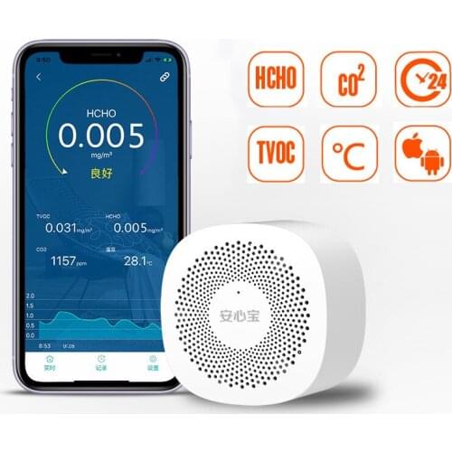 CO2 Detector Carbon Air Quality Tester Meter Temperature Measuring Device Analyzer Formaldehyde Carbon Dioxide Monitor Detector