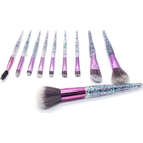 Makeup Brushes Pen Fiber Imitation Yellow Wolf Hair Soft Scatter Color Plastic Handle Foundation Lip Eyeliner Powder Brush