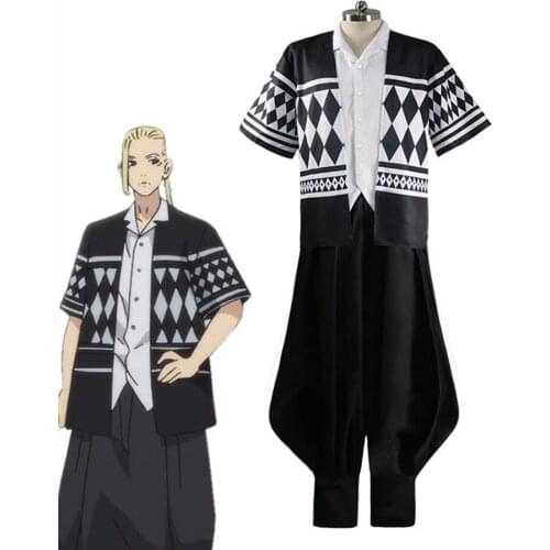 Cosplay Tokyo Revengers Sano Manjirou Ken Ryuguji Haori Costume Anime Clothes Kimono Shirt Pants Halloween Ropa Sets