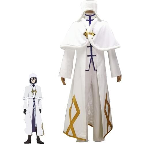Anime Bungou Stray Dogs 3rd Season Cosplay Costume Fyodor D Costume White Suit with Cloak Halloween Carnival Uniform Custom Made