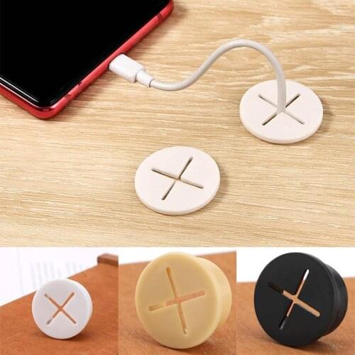 Cross Rubber Plug White Yellow Black Soft Silica Gel Through-Line Hole Cover Mobile Phone Cabinet Dust Plug Rubber Opening