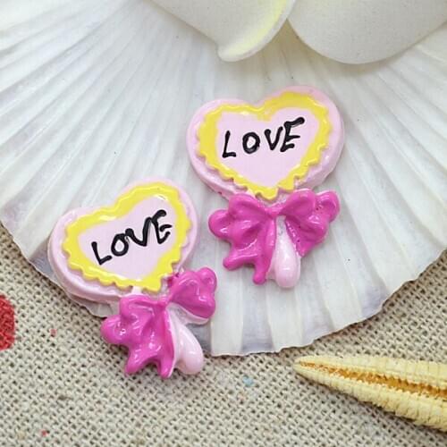 Lollipop sweet candy 10PCS 12x17mm Resin Flatback Cabochon Art Supply Decoration Charm Craft