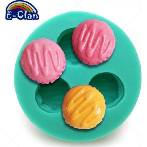 Mini cute macaron chocolate mould sugar craft tools cake decoration fondant mold F0547MK35