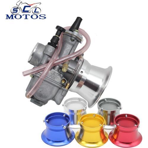 Sclmotos- 50mm Aluminium Alloy Motorcycle Carburetor Air Filter Cup Wind Horn Cup For PWK 21/24/26/28/30mm PE 28/30mm PD30J