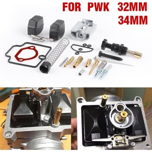 A set Motorcycle Carburetor repair kit with spare jets sets replacement for PWK 32 34 mm Fit on Motorcycle Scooter ATV UTV