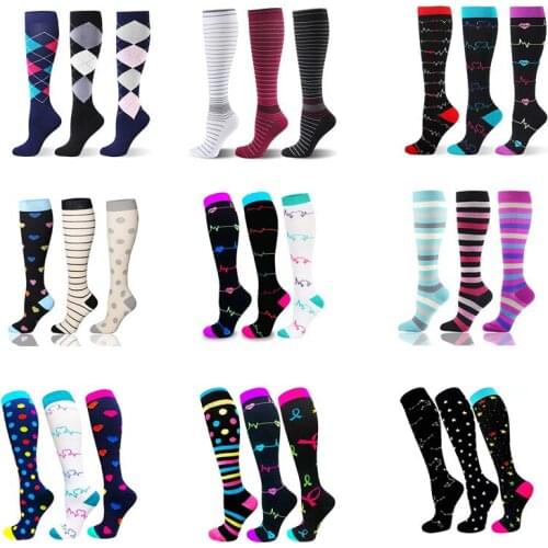 Dropship Compression Socks 20-30 Mmhg Knee Stockings Golf Tube Men Women Nurses Edema Diabetes Varicose Veins Plantar Fasciitis