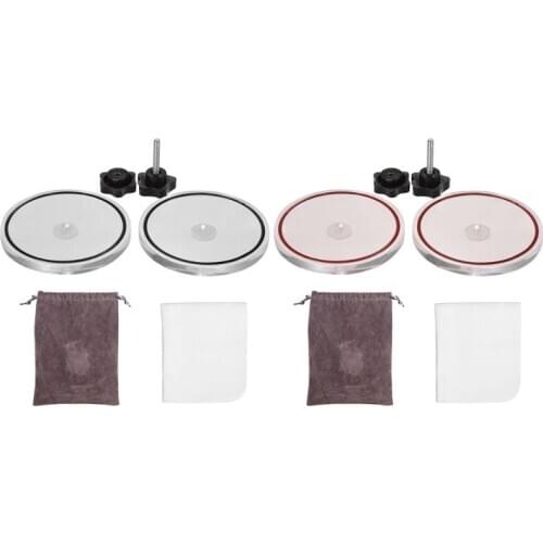 New LP Vinyl Record Cleaner Clamp Vinyl Record Lable Saver Protector Waterproof Acrylic Clean Tool with Cleaning Cloth Carry Bag