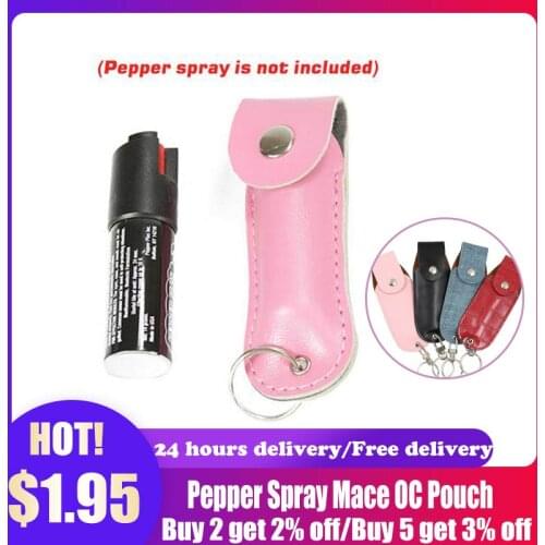 Open Tope Polymer Pepper Spray Mace OC Pouch , Duty Gear Mace Spray Holder Pouch for MK3 Canister Leather Case (Random Color)