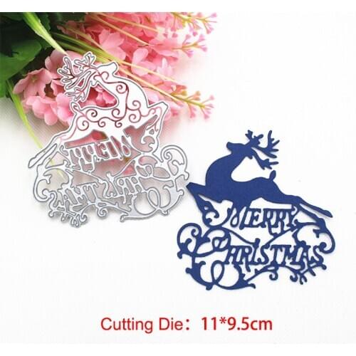 Christmas Deer Tree Metal Cutting Dies Scrapbook Paper Decoration Template Embossing DIY Paper Card Craft