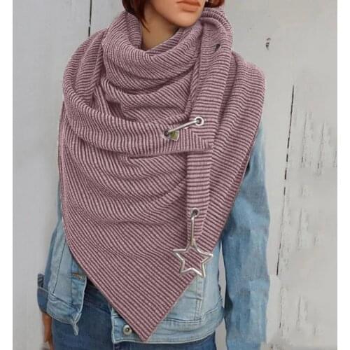 Scarves Women Soild Dot Printing Button Soft Wrap Scarves Shawls Head Face Neck Gaiter Outdoor Print Scarf Face Cover Scarves