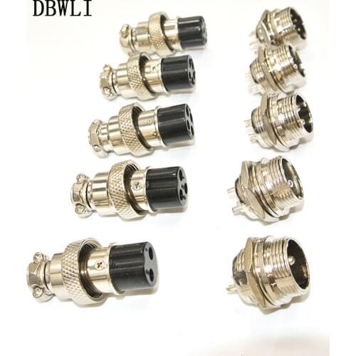 1set GX16-2/3/4/5/6/7/8/9 Pin Male & Female Diameter 16mm Wire Panel Connector GX16 Circular Connector Aviation Socket Plug