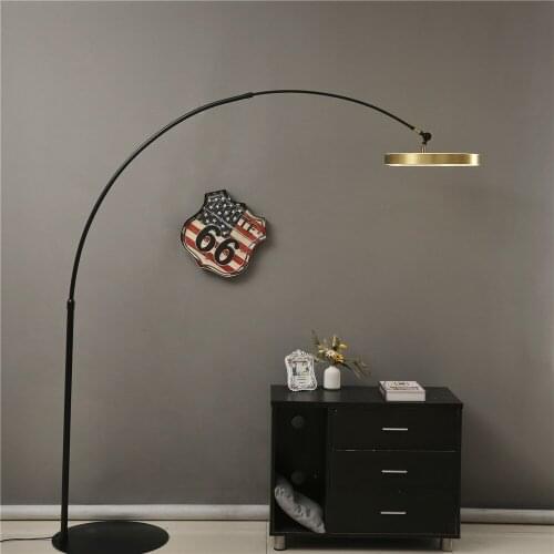 Modern LED fishing floor lamp for living room Nordic vertical light beside sofa bedroom study model room hotel decorative lamps