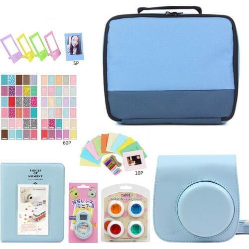 Storage bag for Fujifilm Instax Mini 9 Instant Camera Photo Camera+7 in 1 Kit Video Bag Case Protector Filter+Album+Sticker