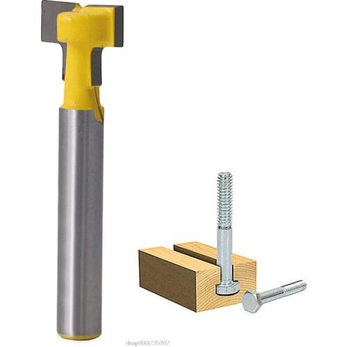 1/4'' Shank 1/2'' T-Slot Cutter Steel Handle Milling Router Bit For Woodworking O15 20 Dropship