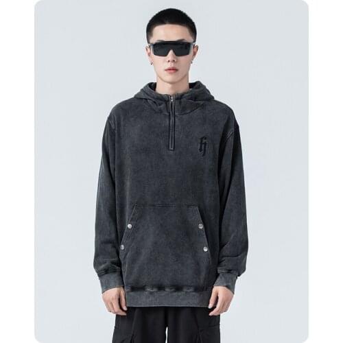 Autumn winter washing hoodie loose comfortable Mens clothes Harajuku Hiphop streetwear hooded oversize Sweatshirt function