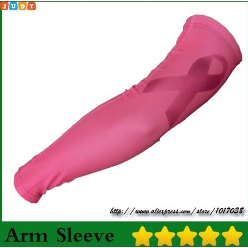 Breast cancer awareness arm sleeves Moisture Wicking Compression Sports Arm Sleeve Camo Baseball Flames cancer breast