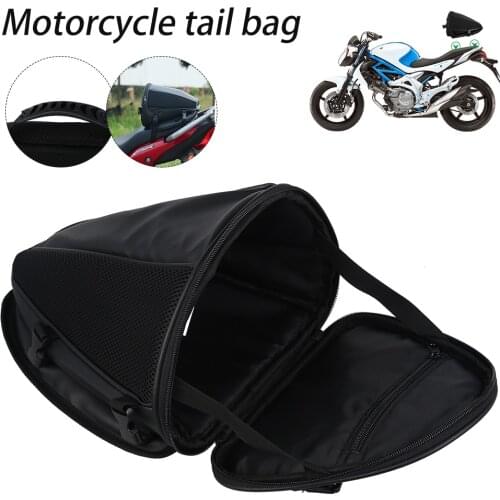 Waterproof Motorcycle Tail Bag Black Multifunction Large Capacity Rear Seat Storage Bag Touring Saddle Bag Moto Rider Backpack