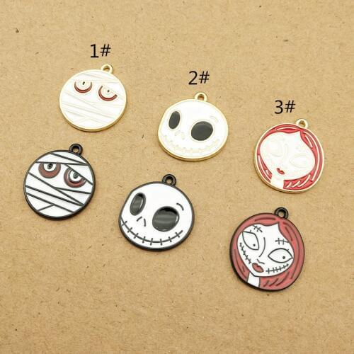 10pcs 20x22mm enamel halloween charm for jewelry making and crafting earring pendant bracelet and necklace charm
