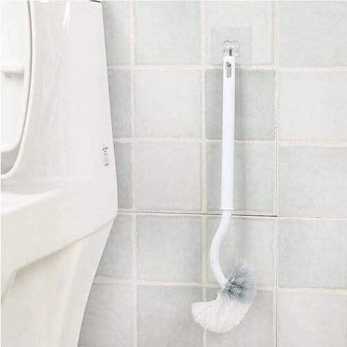 Japanese Style S-shaped Toilet Comb Creative Cleaning No Garbage Dead Angle PP Nylon Toilet Brush Hang Design Closet Bowl Brush