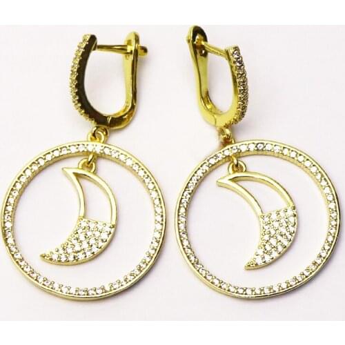 4 Pairs Heart shape drop earrings Gold color heart earrings dangle earrings New design Heart shape earrings for women 7237