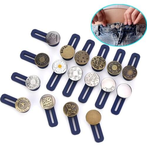 5Pcs/Set Trousers Jeans Buttons Extender Elastic Waistband Extension Button Pregnancy Accessories Universal Extender Belt Buckle