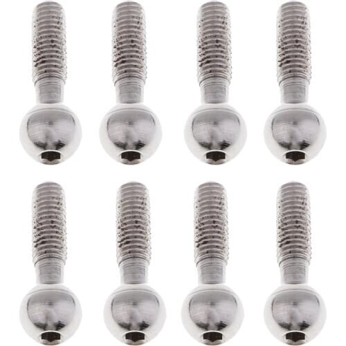 8x Quality Silver Metal M5 Ball Head Screw 02152 for 1/10 HSP 94122 RC Car Vehicle Model