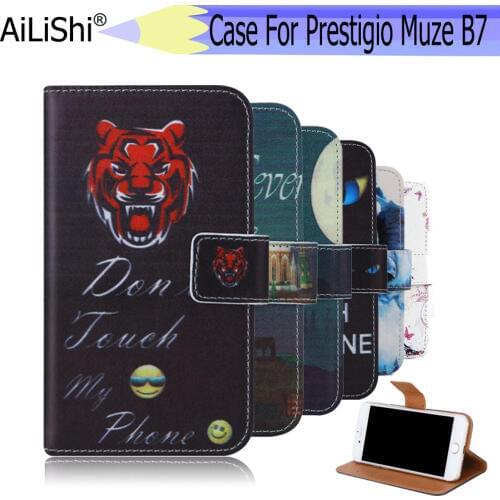 AiLiShi For Prestigio Muze B7 Case Exclusive Phone Muze B7 Prestigio Leather Case Flip Credit Card Holder Wallet 6 Colors Hot