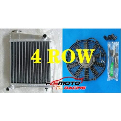 For Austin Rover Mini Cooper & Morris 1967-1991 90 89 87 88 86 85 84 83 82 81 80 Aluminum radiator + FAN