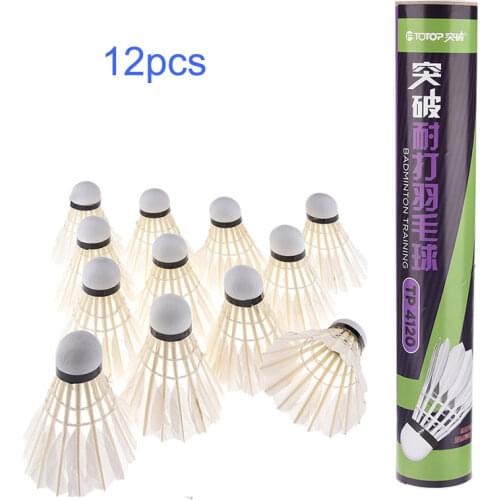 Badminton shulltecock White goose feather flight durable badminton a ball for amateur and recreation volante kids ball feather