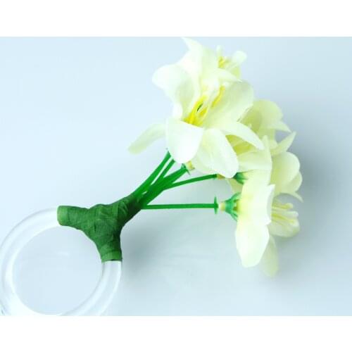 Free Shipping Silk Flower Napkin Ring Wedding Holiday Decoration , Cheap Holder 12 Pcs