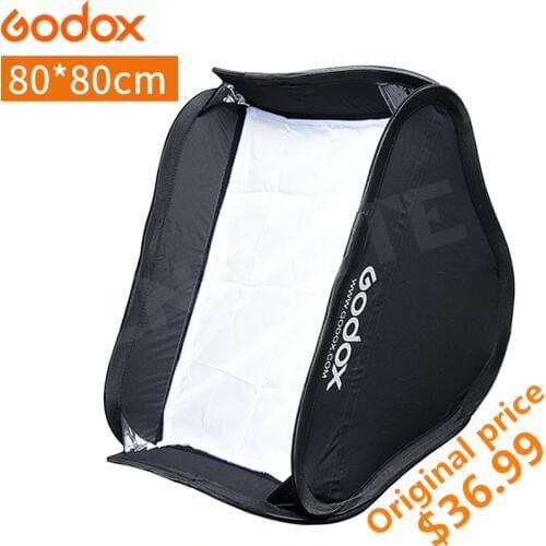 Godox 80x80 cm Softbox Diffuser Reflector for Speedlite Flash Light Professional Photo Studio Flash Fit Bowens 80*80cm Soft Box