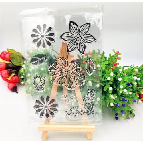 Hot selling chrysanthemum transparent clear stamp / silicone seal roller stamp DIY scrapbook album / card production