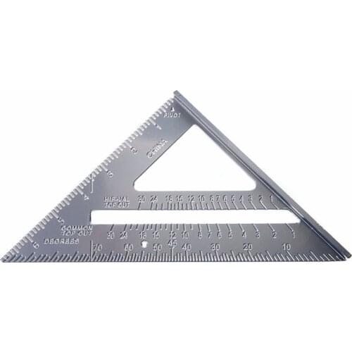 Measurement Tool Triangle Square Ruler Aluminum Alloy Speed Protractor Miter For Carpenter Tri-square Line Scriber Saw Guide