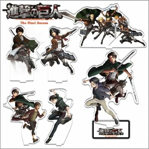 Shingeki no Kyojin Attack on Titan Mikasa Eren Armin Acrylic Stand Figure Desktop Decoration Collection Model Toy Doll Gifts