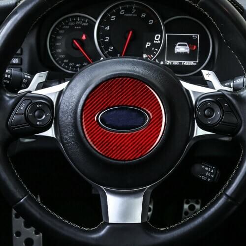 Soft Red Carbon Fiber Steering Wheel Ring Trim Kit For Subaru BRZ Toyota 86 2013-2020